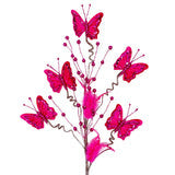 BUTTERFLY SPRAY  - 27"H / HOT PINK