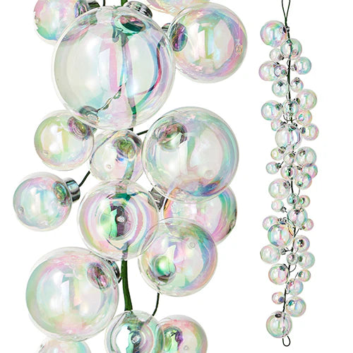 IRIDESCENT BALL GARLAND 10' IRIDESCENT