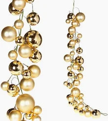 BALL GARLAND SHINY  10' GOLD