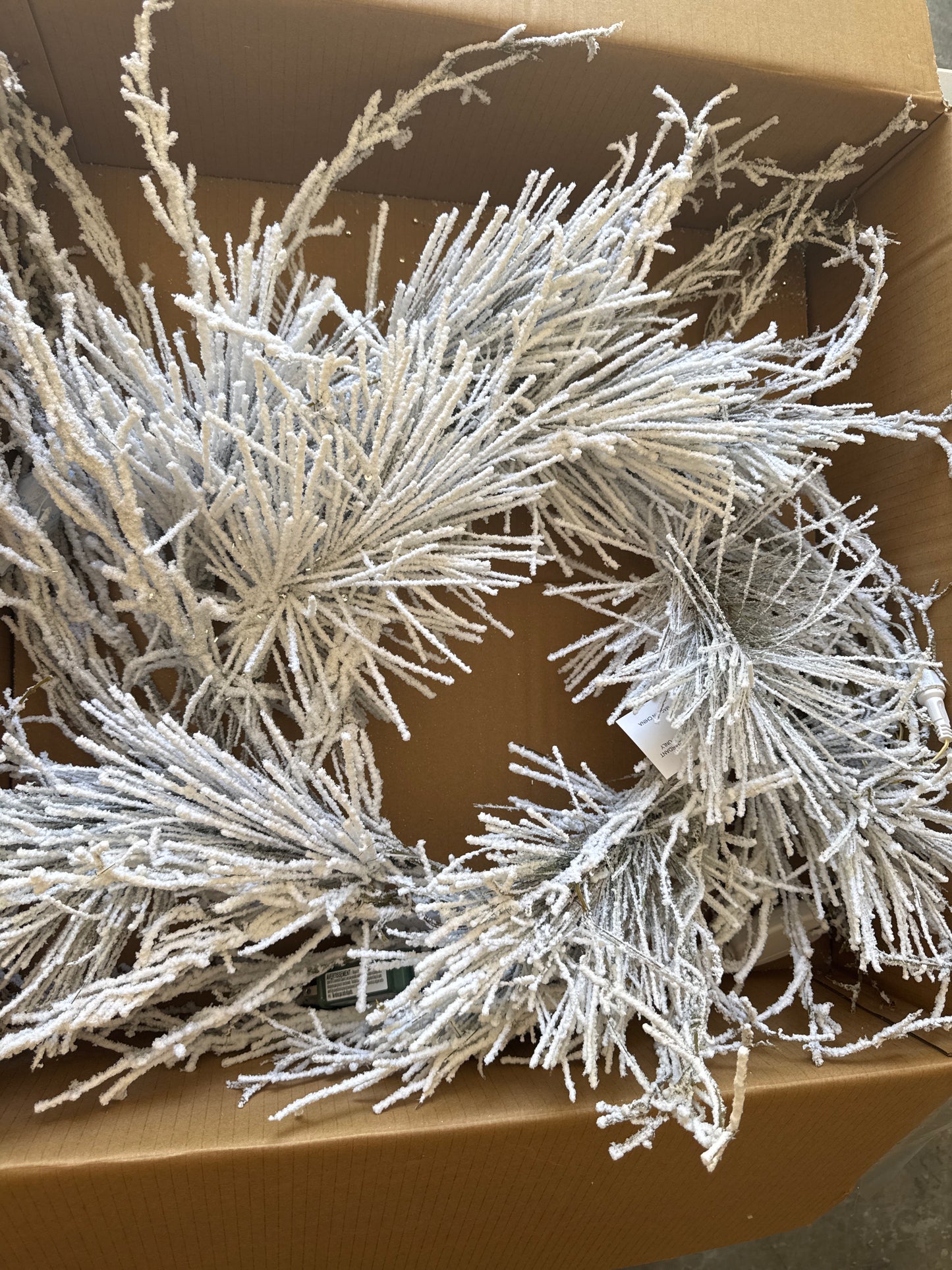 42" Twig flocked branches
