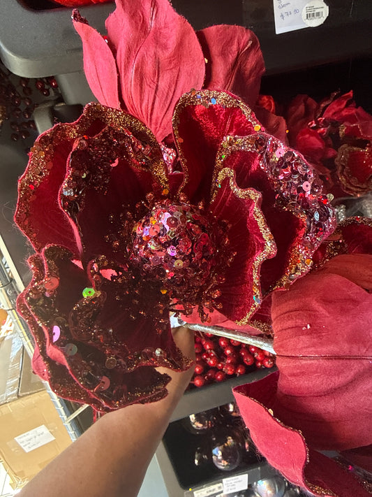 Victorian magnolia stem 10” día Ruby