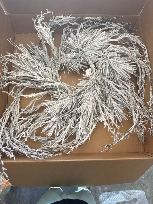 78" Twig flocked branches