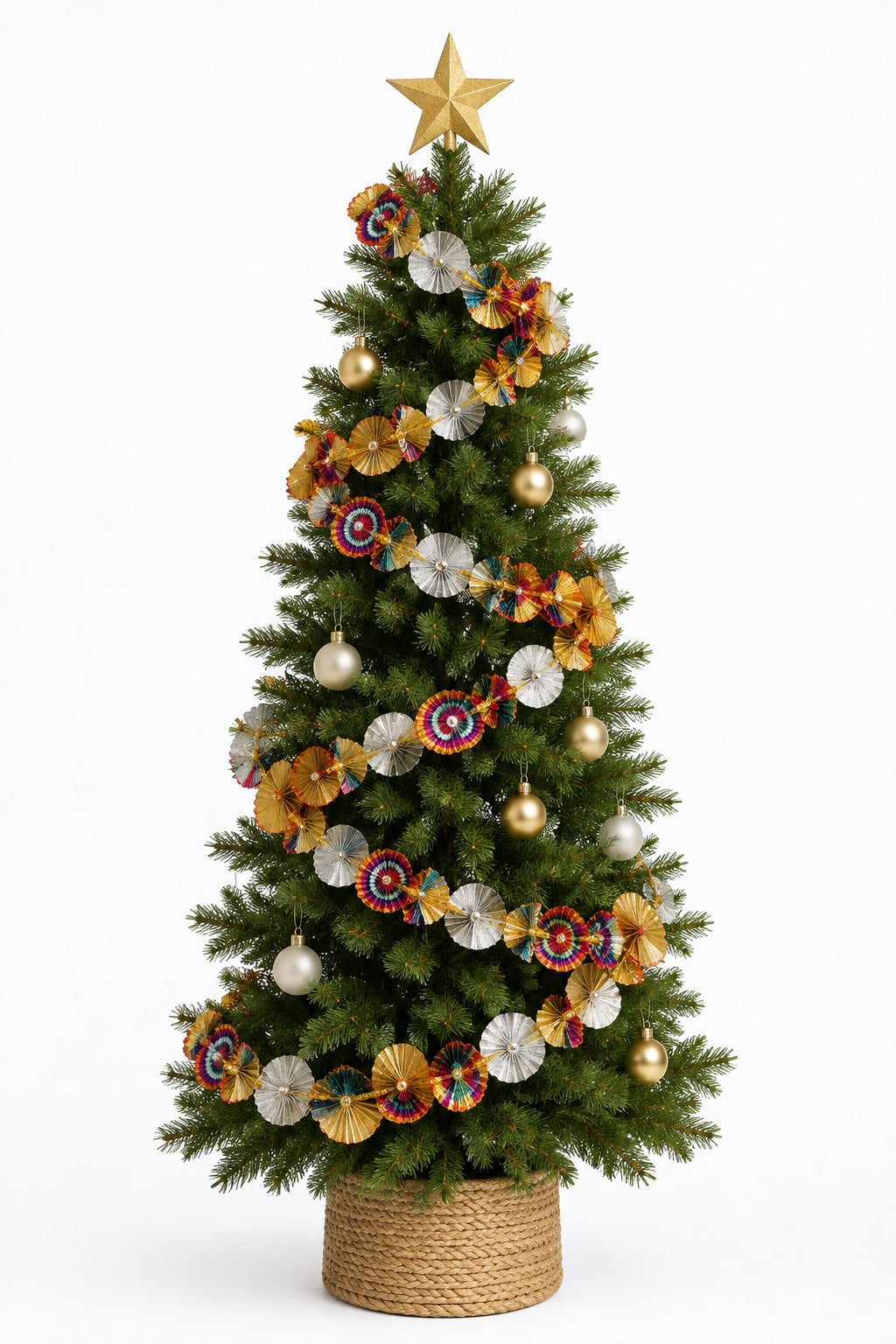 METALLIC PINWHEEL GARLAND
