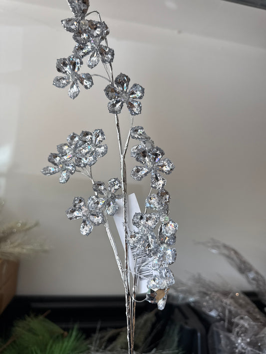 FLOWER CRYSTAL SPRAY - 28" - RED