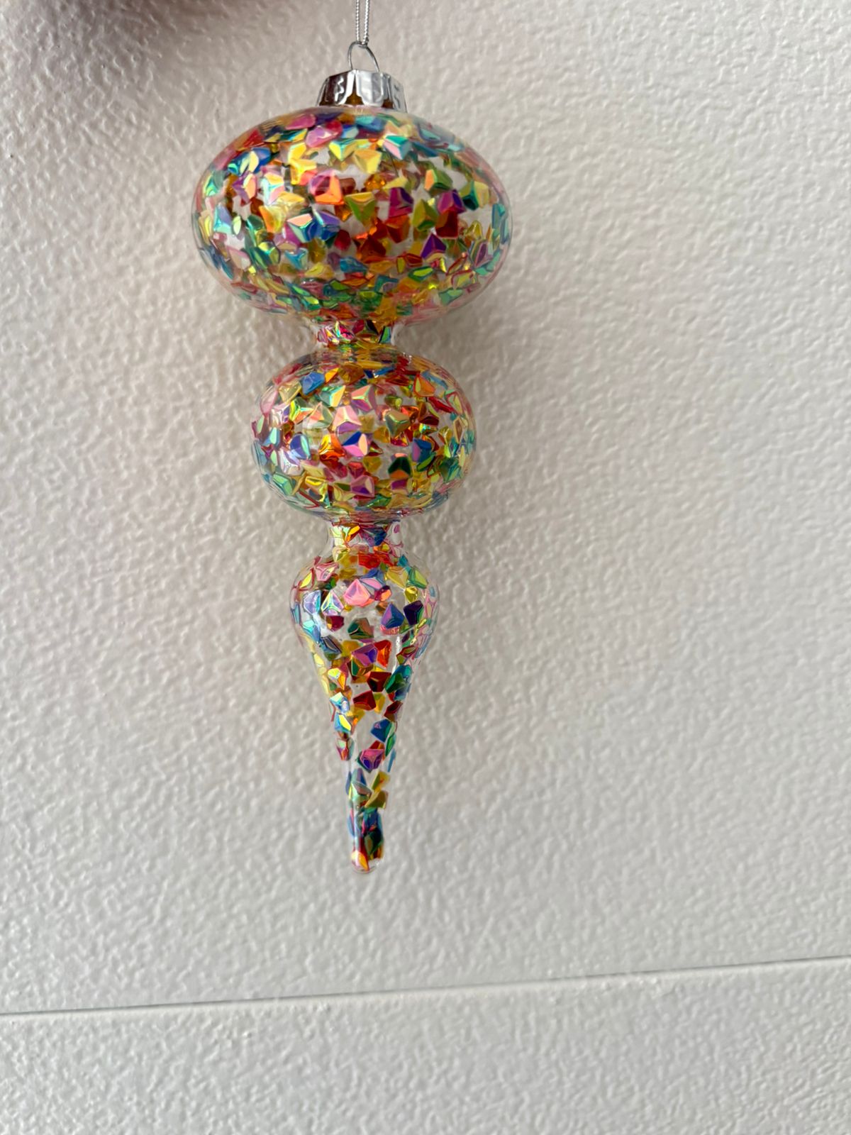 Multicolor sequin orn - 7.5"