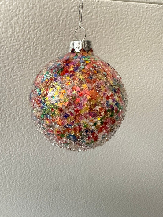 Multicolor sequin orn - 4.75"