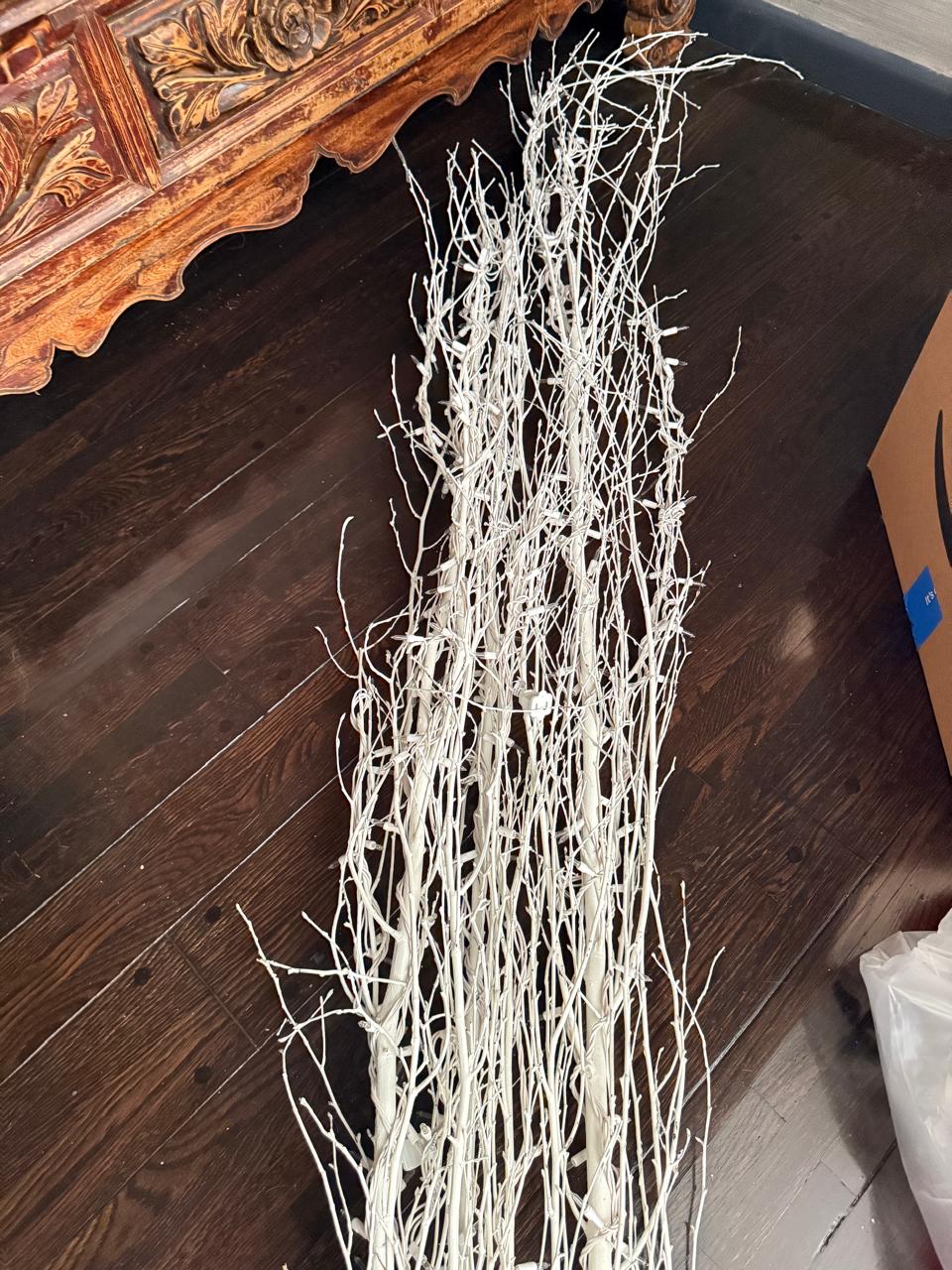 9' White birch tree with ligthts