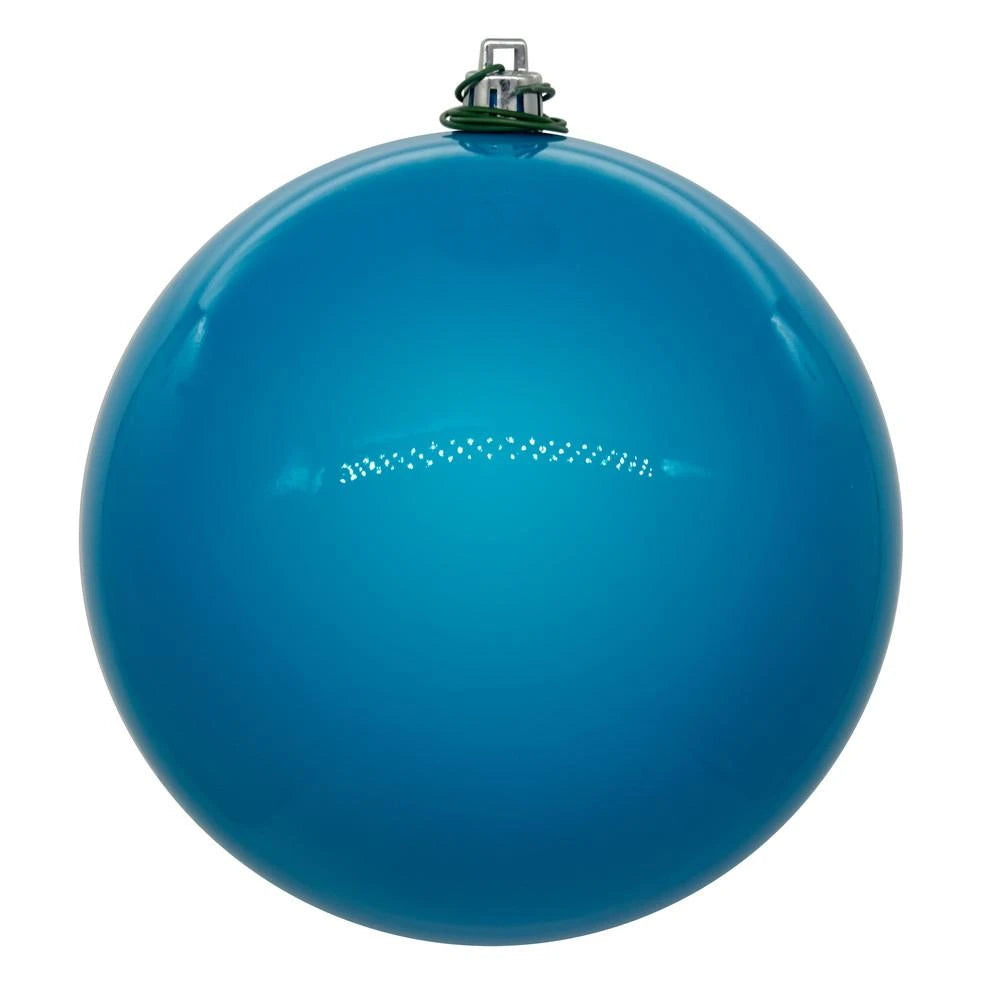 8" TURQUOISE PEARL UV DRILLED BALL ORN